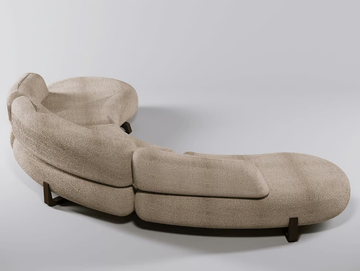 VAO - Curved 3 seater wool sofa by Paolo Castelli - view 3